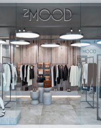 Шоу-рум одежды для бренда 2MOOD в ТЦ «Афимолл»